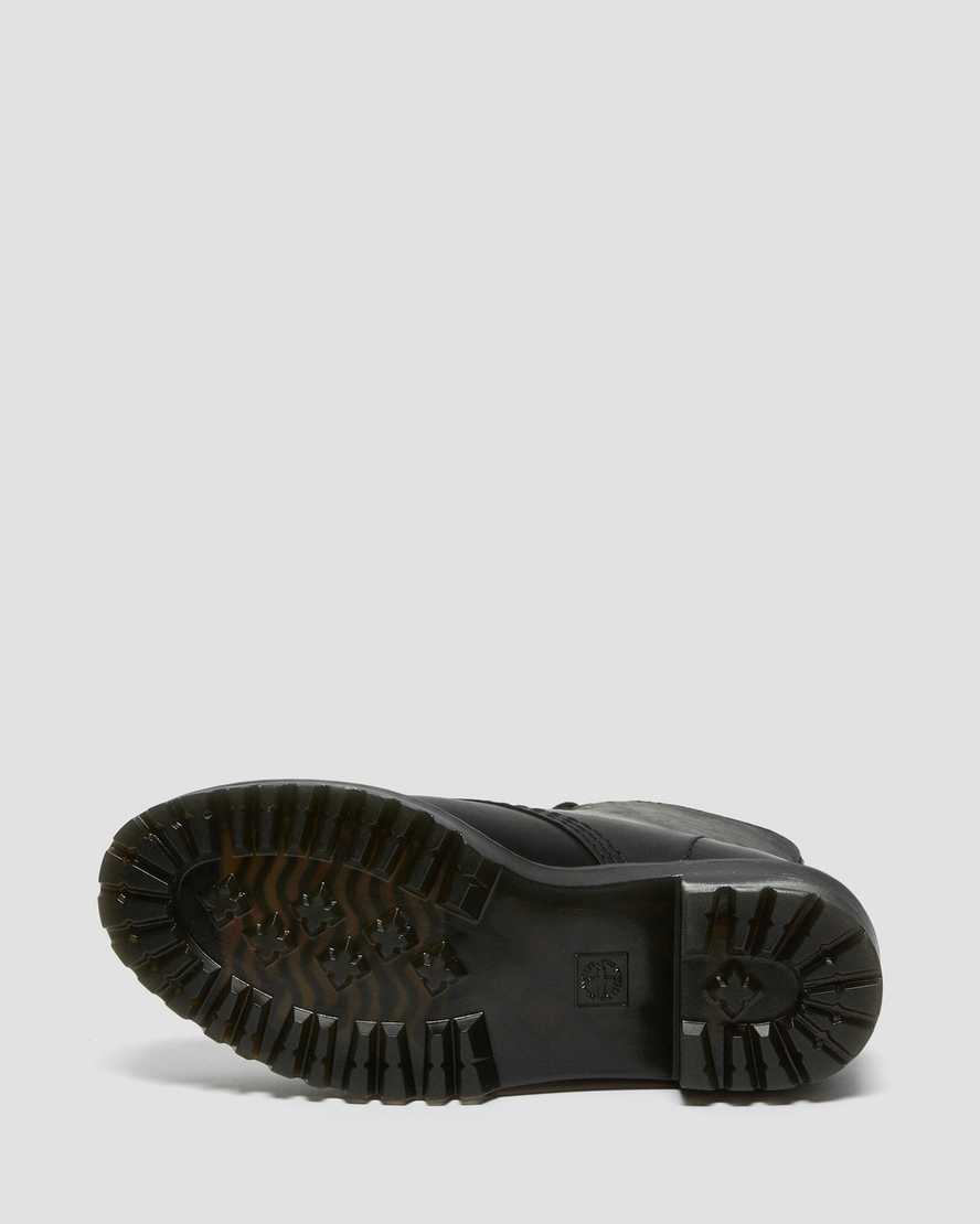 schwarze dr. martens shriver hi wyoming damenstiefel mit absatz