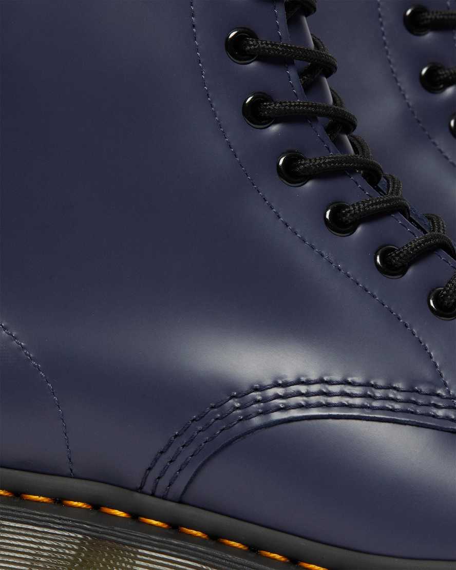 blaue dr. martens 1460 smooth damen-schnürstiefel