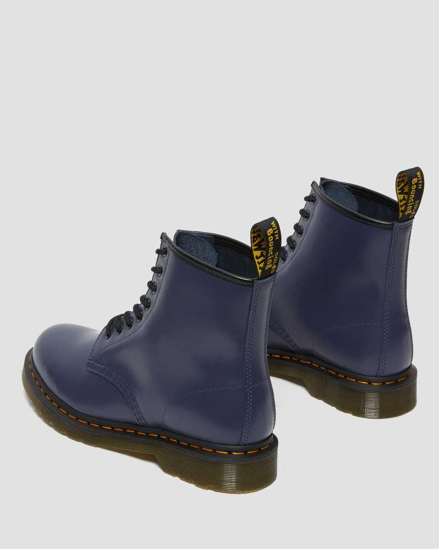 blaue dr. martens 1460 smooth damen-schnürstiefel