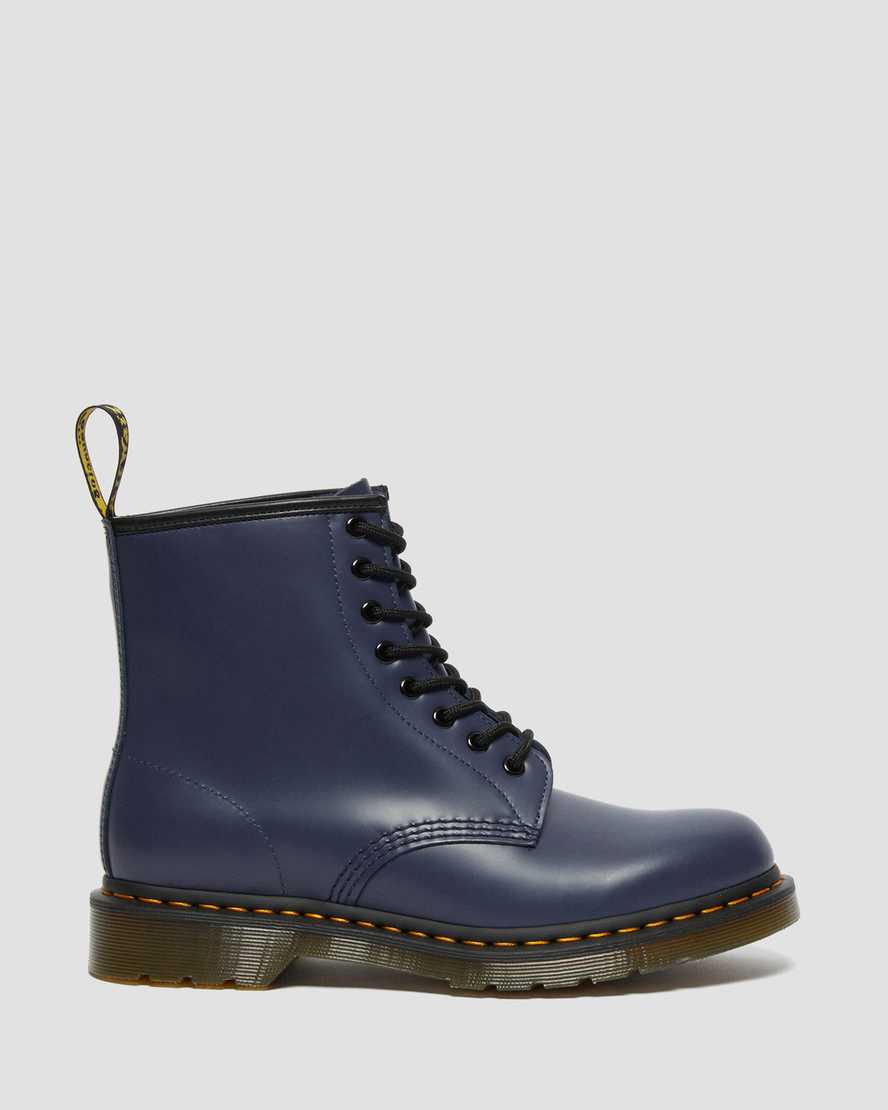 blaue dr. martens 1460 smooth damen-schnürstiefel