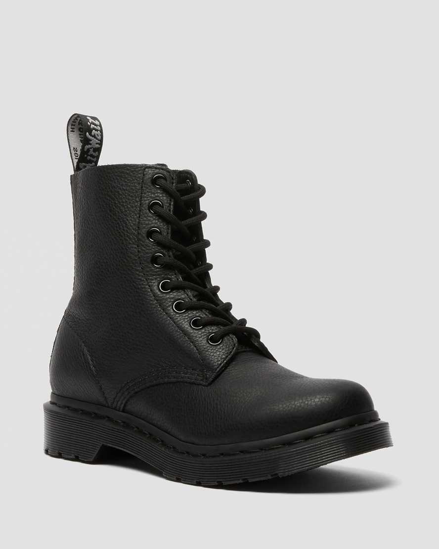 schwarze dr. martens 1460 pascal mono damen-schnürstiefel