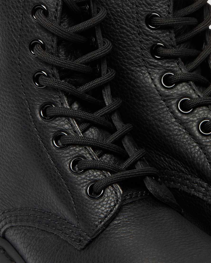 schwarze dr. martens 1460 pascal mono damen-schnürstiefel