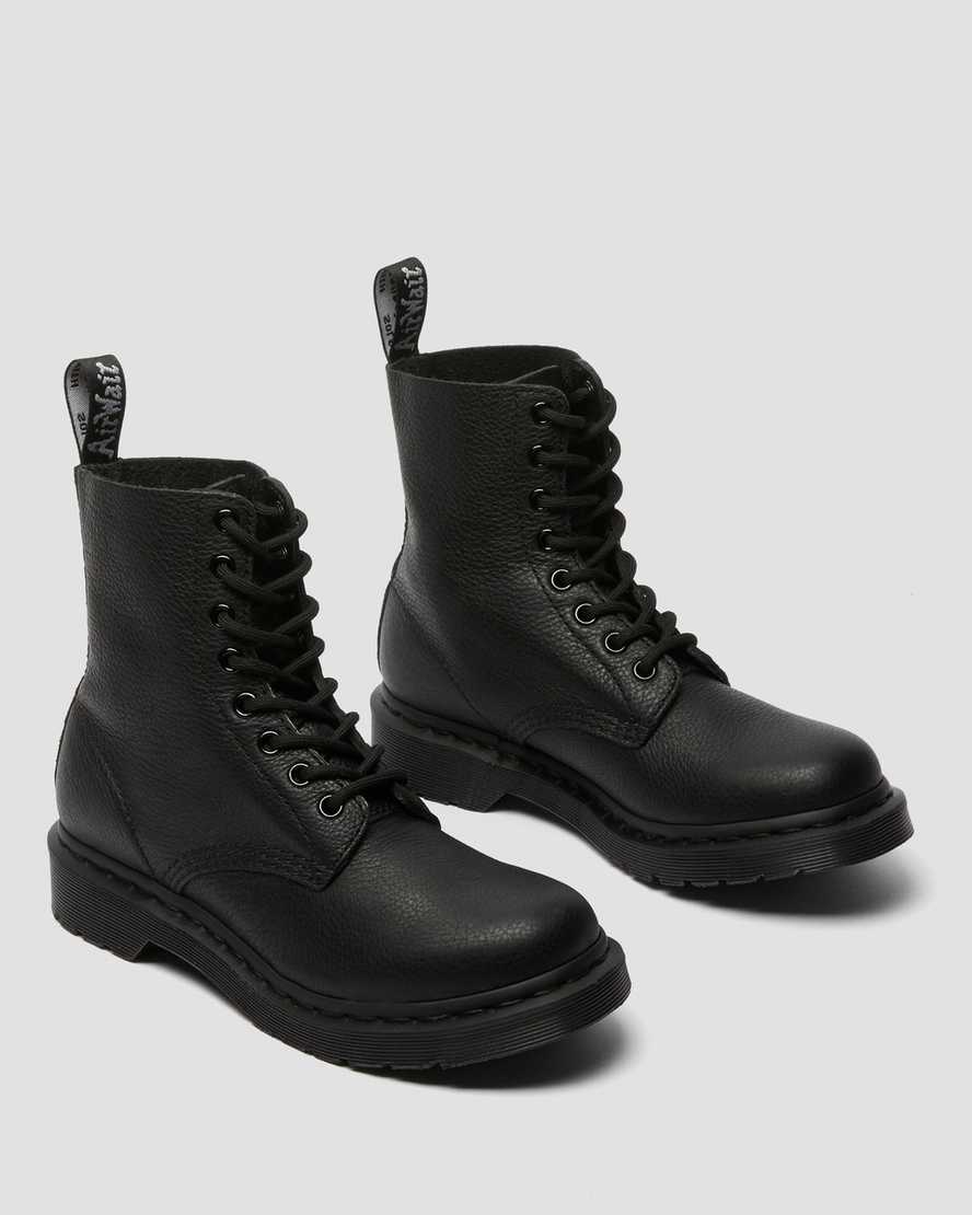schwarze dr. martens 1460 pascal mono damen-schnürstiefel