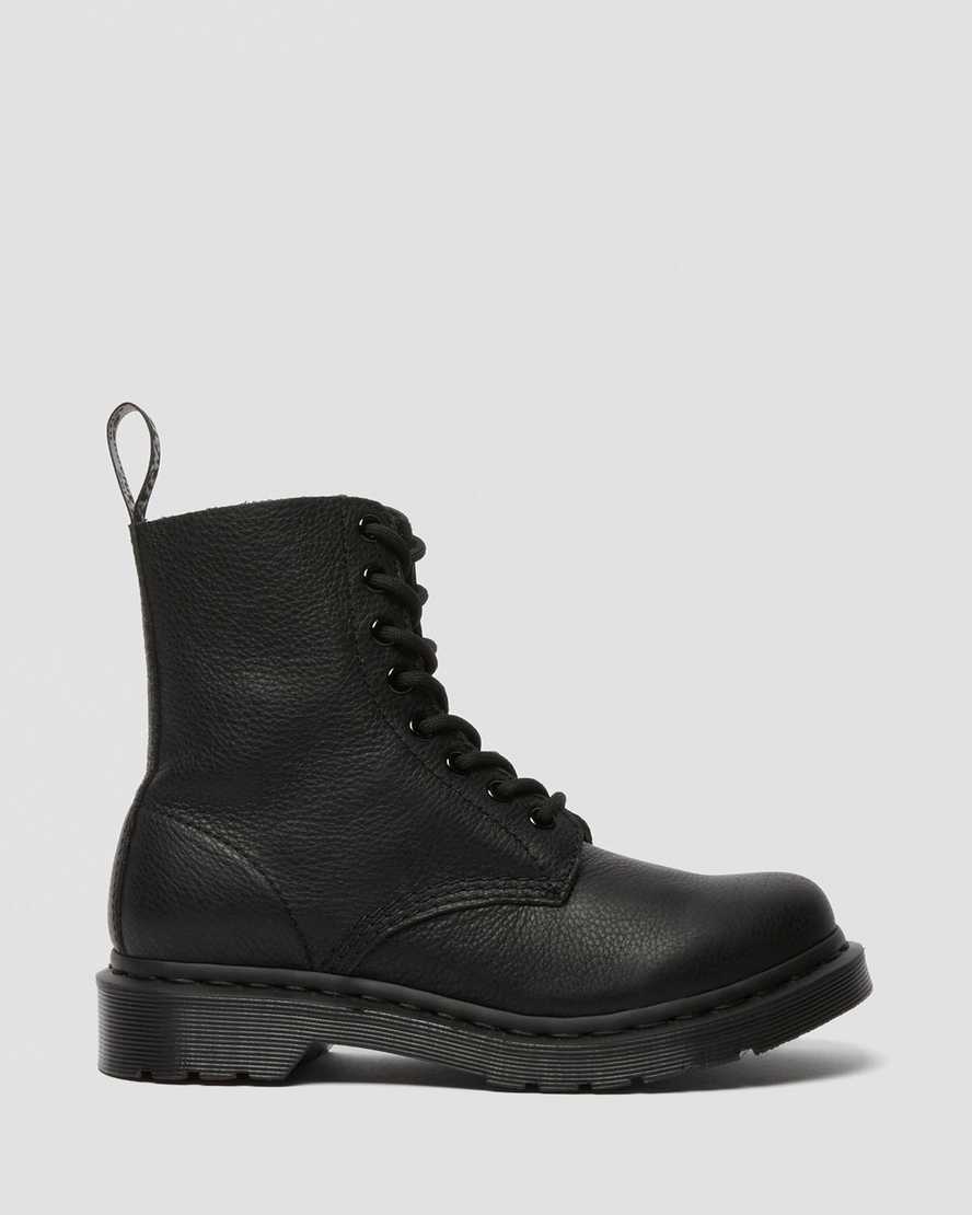 schwarze dr. martens 1460 pascal mono damen-schnürstiefel