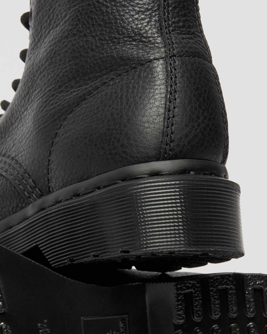 schwarze dr. martens 1460 pascal mono damen-schnürstiefel