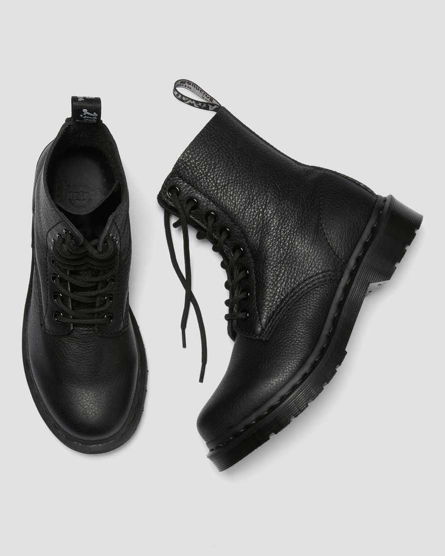 schwarze dr. martens 1460 pascal mono damen-schnürstiefel