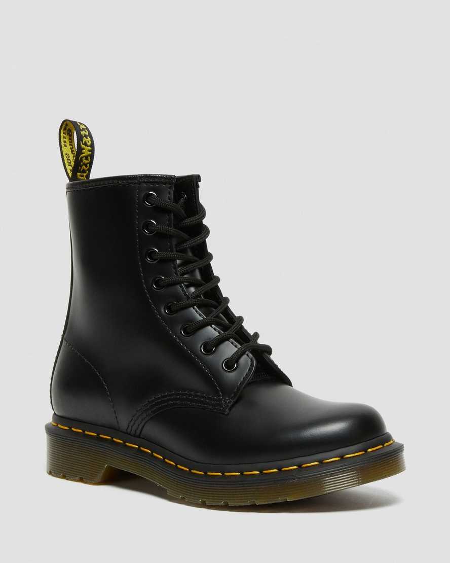 schwarze dr. martens 1460 smooth damen-schnürstiefel