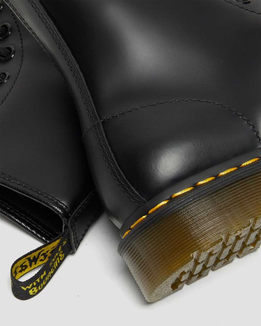 schwarze dr. martens 1460 smooth damen-schnürstiefel