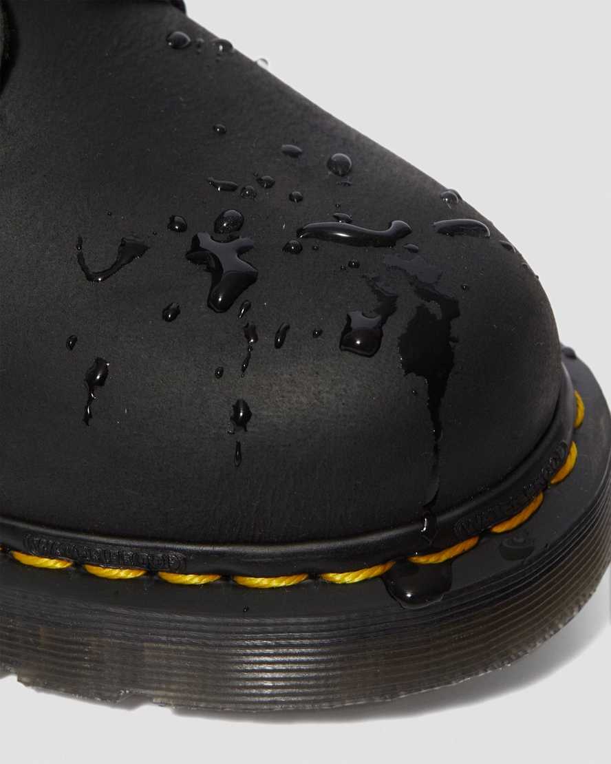 schwarze dr. martens 1460 wasserdichte damen-schnürstiefel