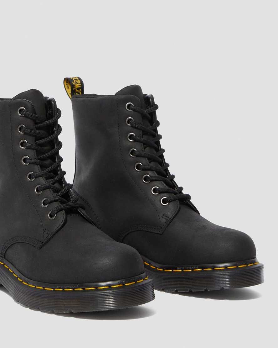 schwarze dr. martens 1460 wasserdichte damen-schnürstiefel