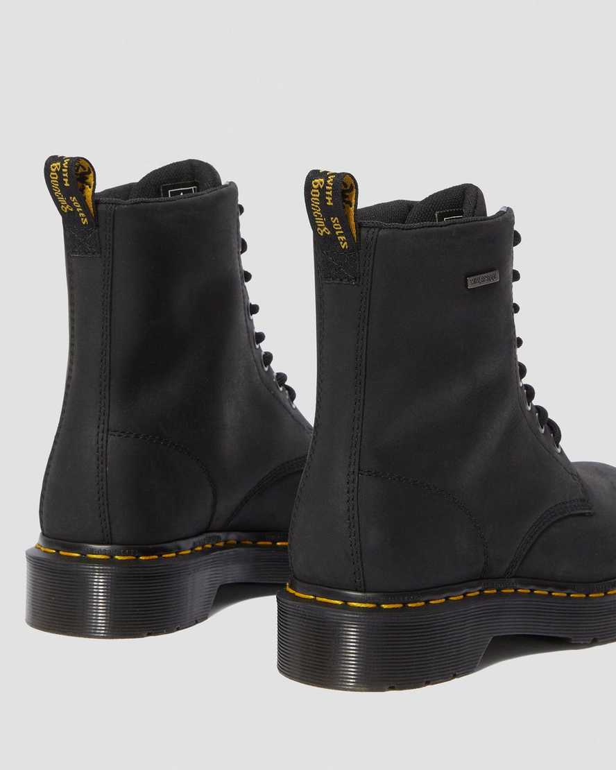 schwarze dr. martens 1460 wasserdichte damen-schnürstiefel