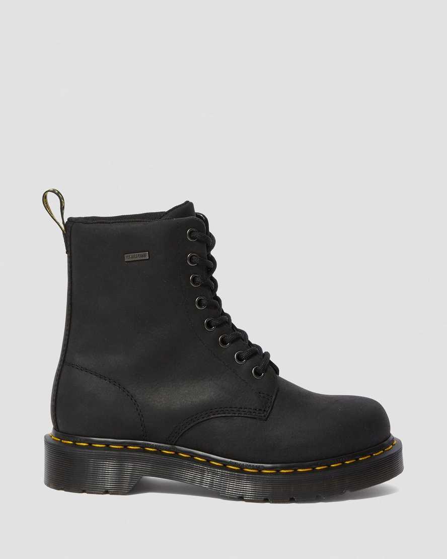 schwarze dr. martens 1460 wasserdichte damen-schnürstiefel