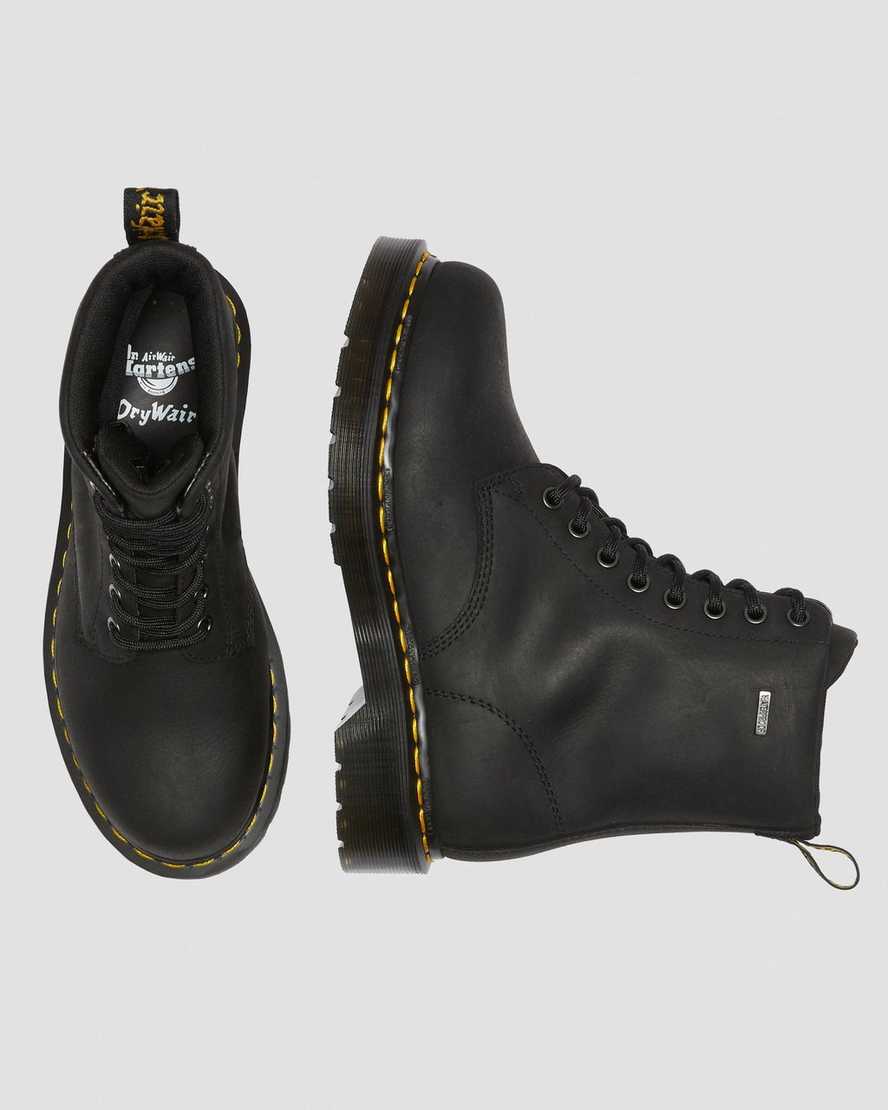 schwarze dr. martens 1460 wasserdichte damen-schnürstiefel