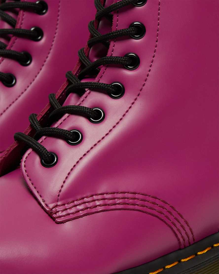 pinkfarbene dr. martens 1460 smooth damen-schnürstiefel