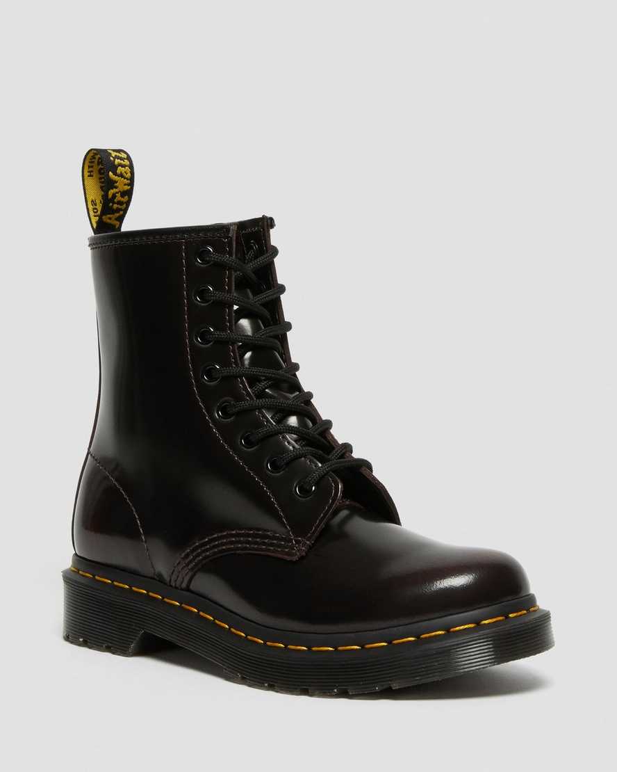 rote dr. martens 1460 arcadia damen-schnürstiefel