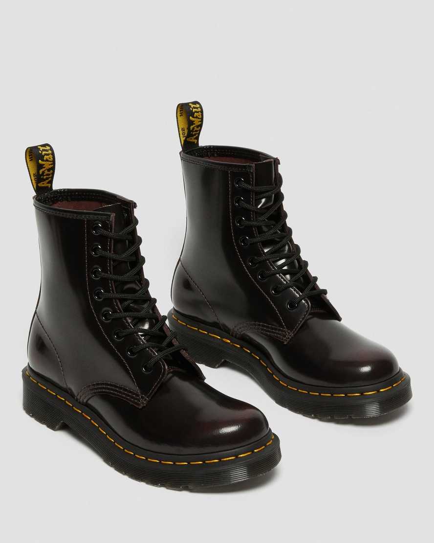 rote dr. martens 1460 arcadia damen-schnürstiefel