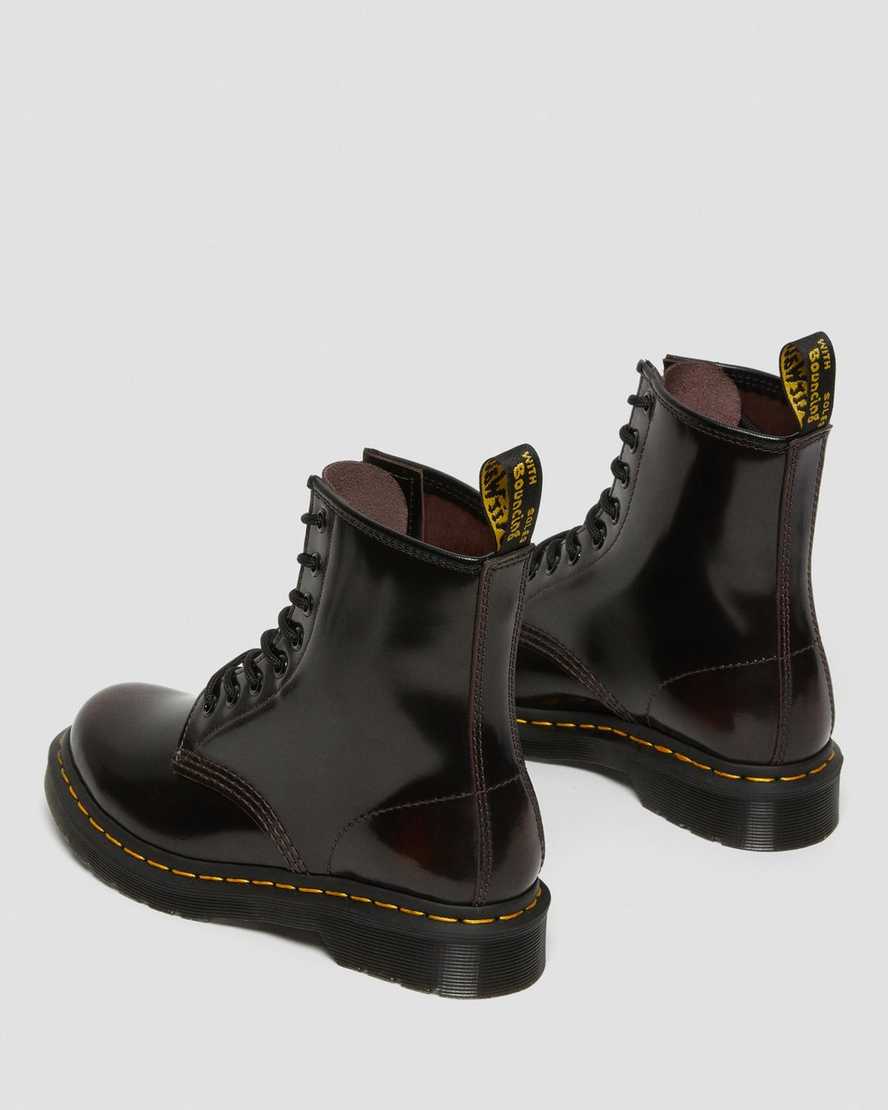 rote dr. martens 1460 arcadia damen-schnürstiefel