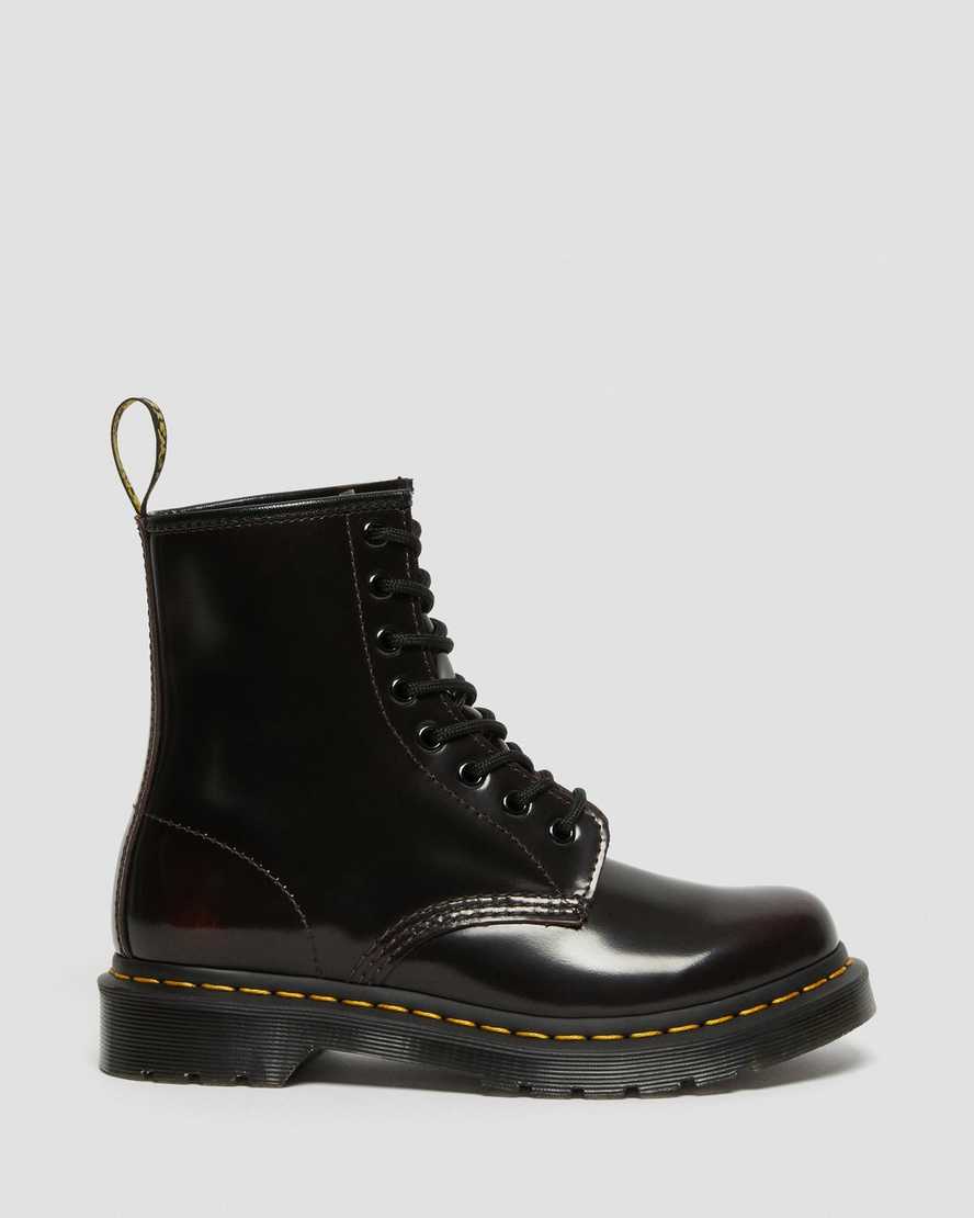 rote dr. martens 1460 arcadia damen-schnürstiefel