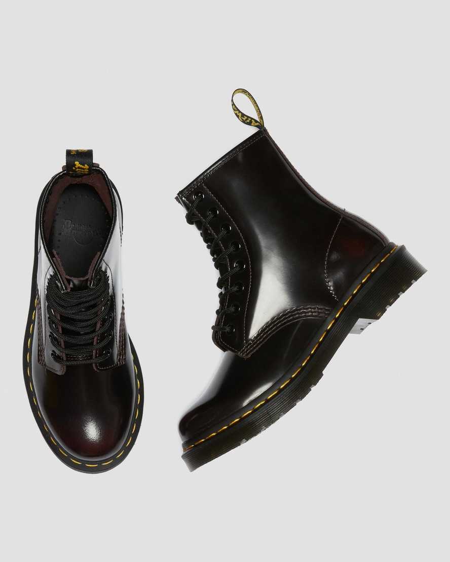rote dr. martens 1460 arcadia damen-schnürstiefel