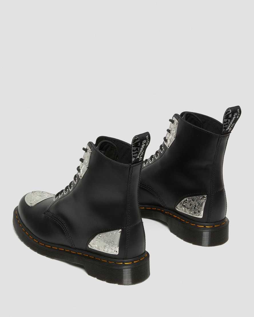 schwarze dr. martens king nerd 1460 damen-schnürstiefel