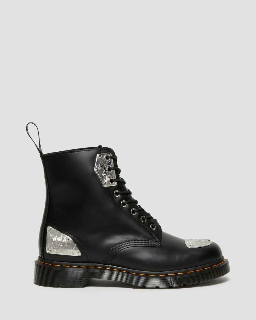 schwarze dr. martens king nerd 1460 damen-schnürstiefel