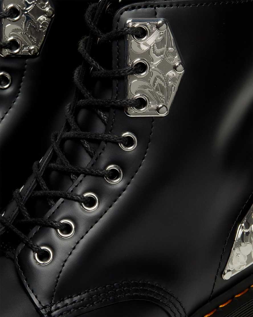 schwarze dr. martens king nerd 1460 damen-schnürstiefel