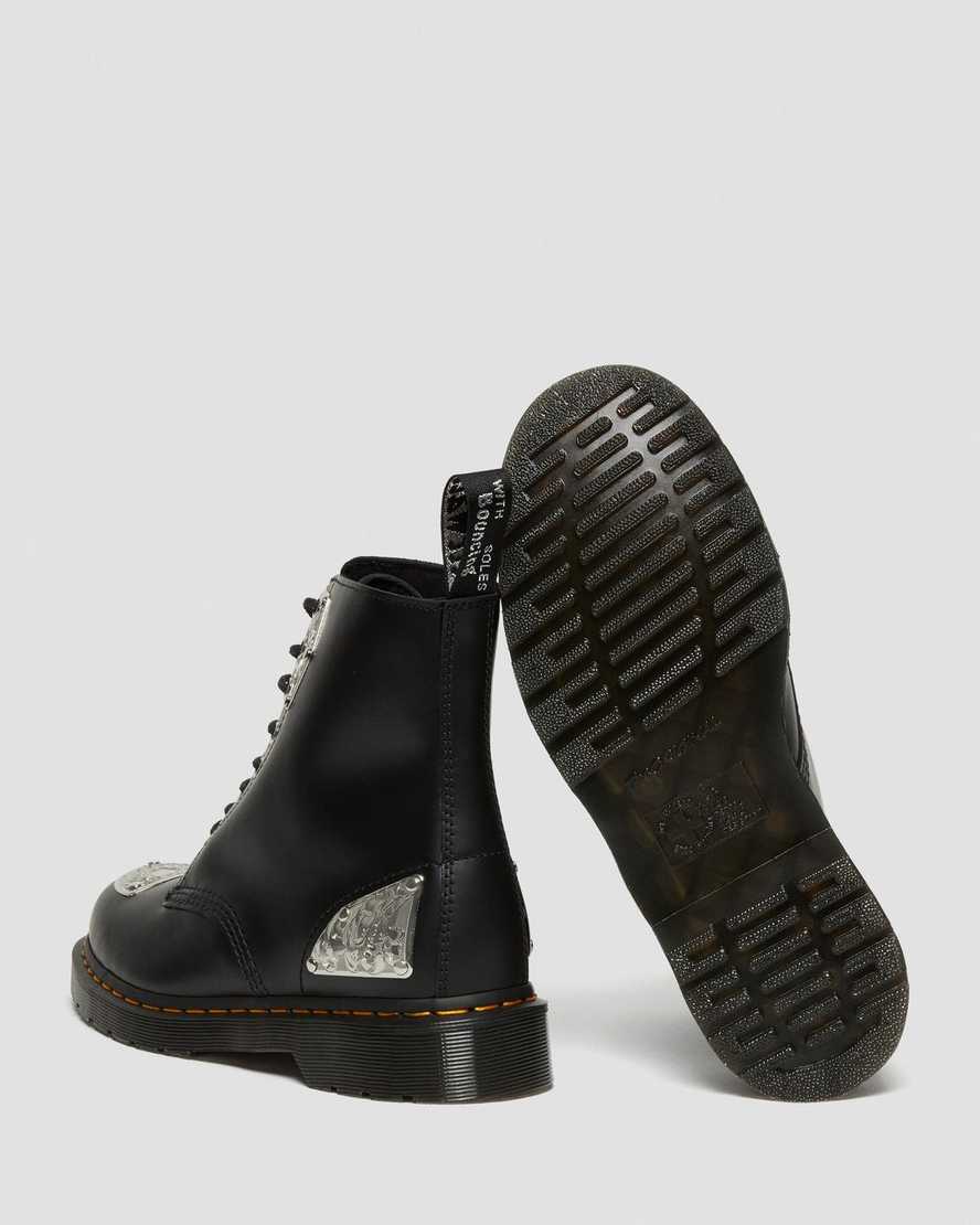 schwarze dr. martens king nerd 1460 damen-schnürstiefel
