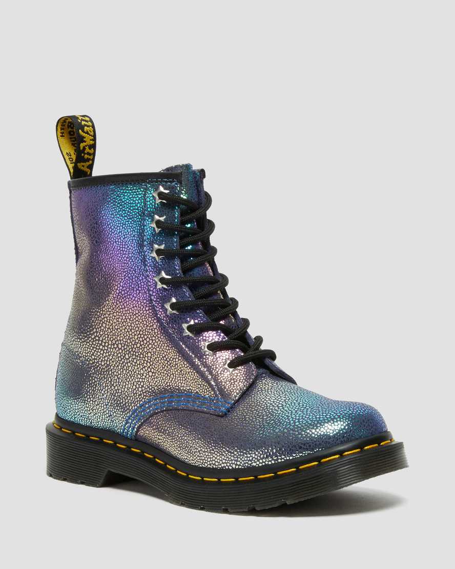 dr. martens 1460 rainbow ray damen-schnürstiefel in mehrfarbenoptik