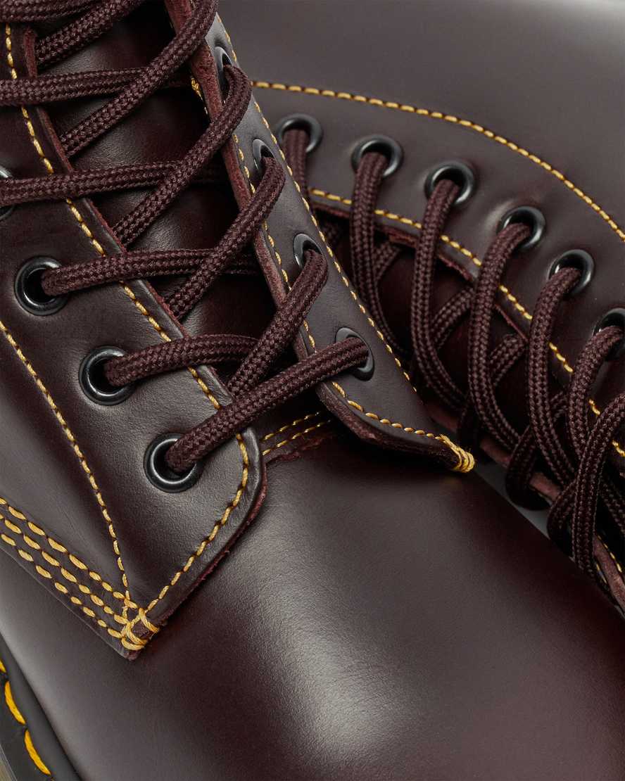 burgunderrote dr. martens 1460 pascal atlas damen-schnürstiefel