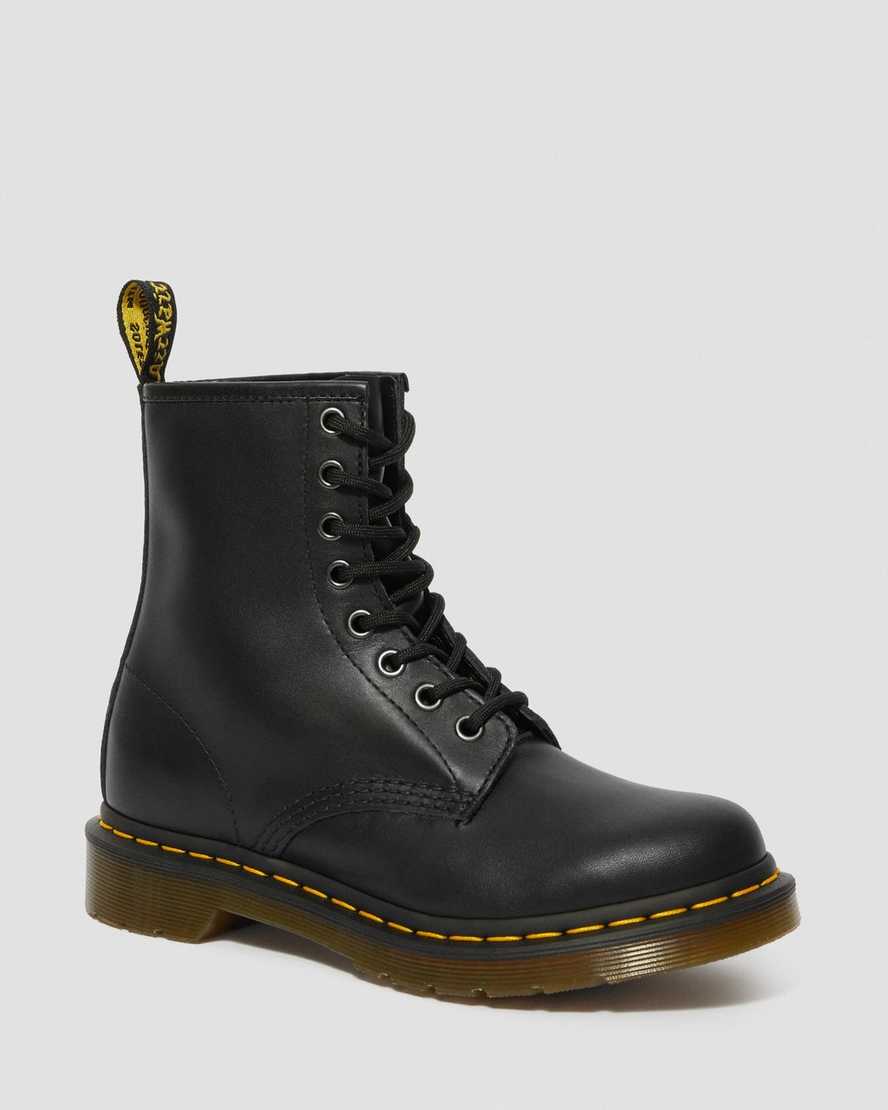 schwarze dr. martens 1460 nappa damen-schnürstiefel