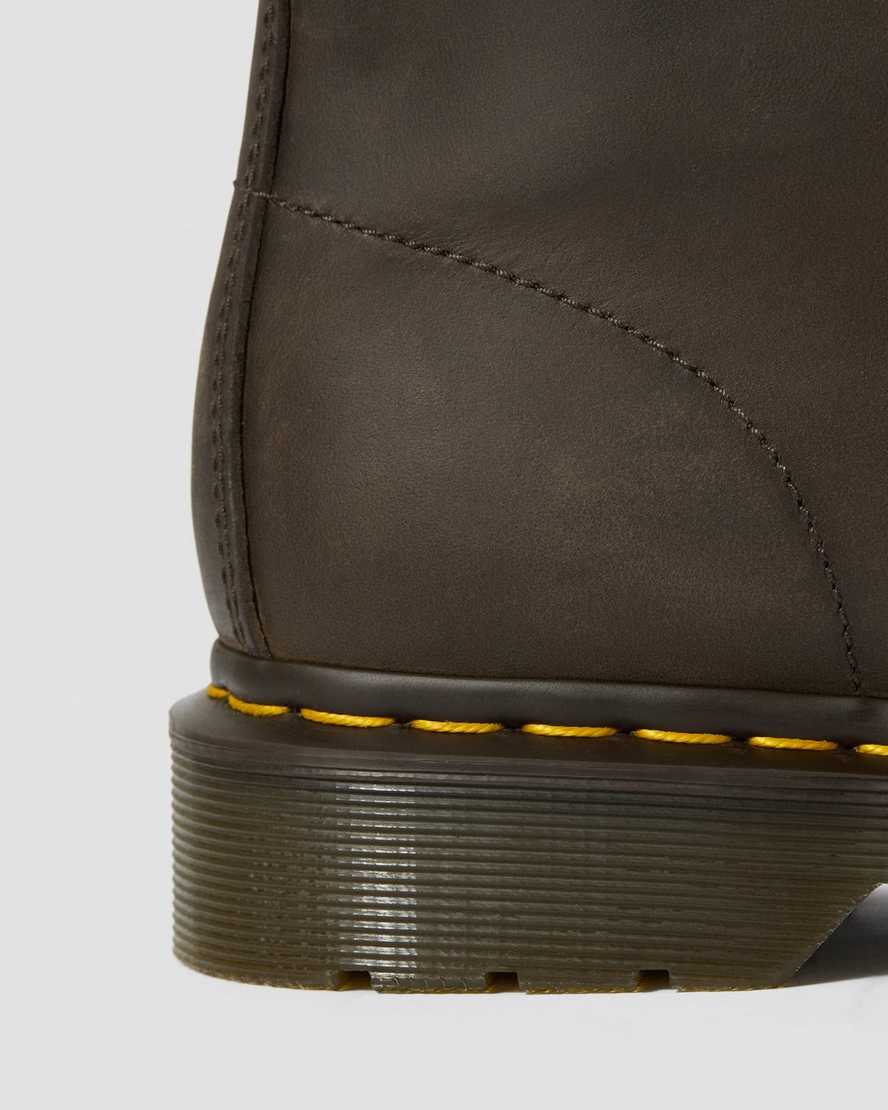 braune dr. martens 1460 crazy horse damen-schnürstiefel