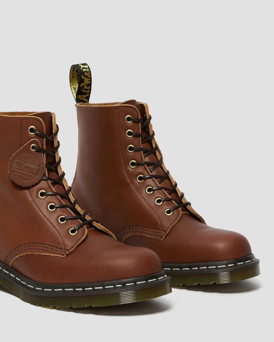 dr. martens 1460 damen-schnürstiefel hellbraun pflanzlich gegerbt