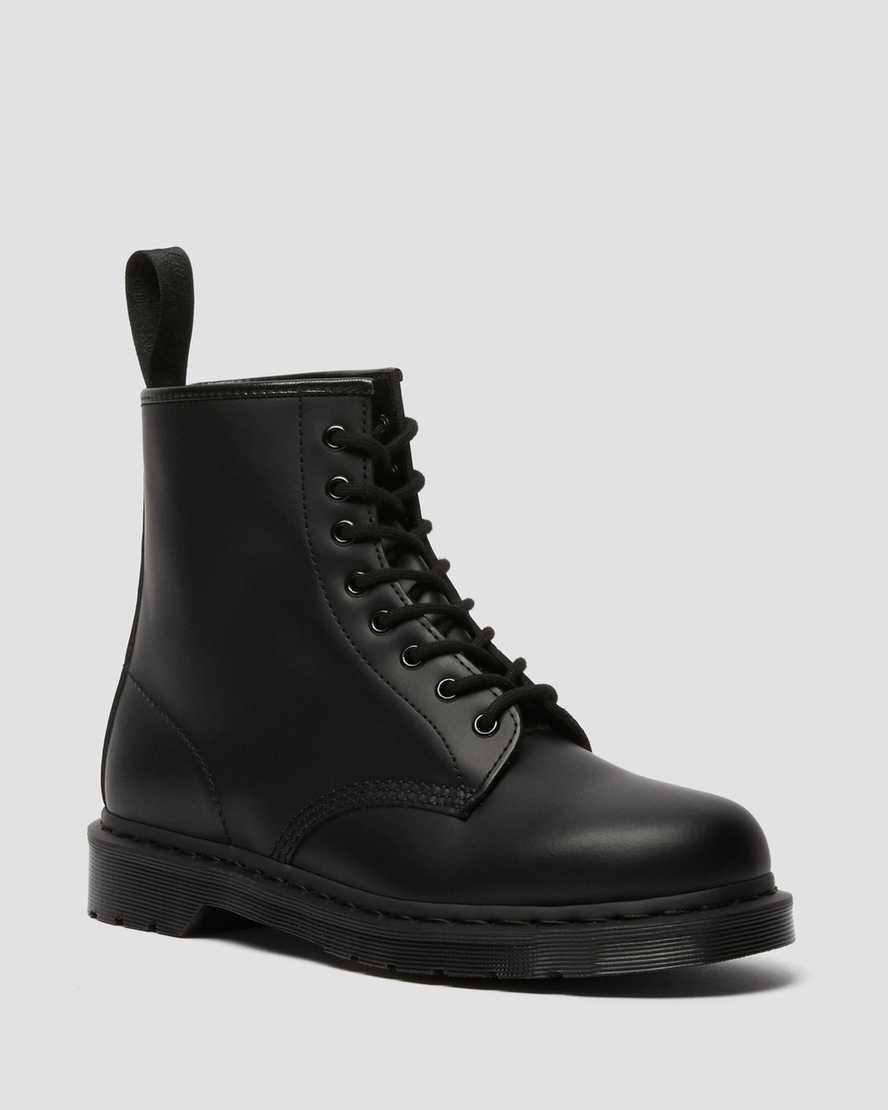 schwarze dr. martens 1460 mono smooth damen-schnürstiefel