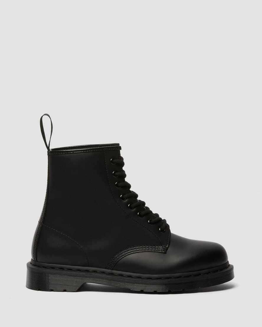 schwarze dr. martens 1460 mono smooth damen-schnürstiefel
