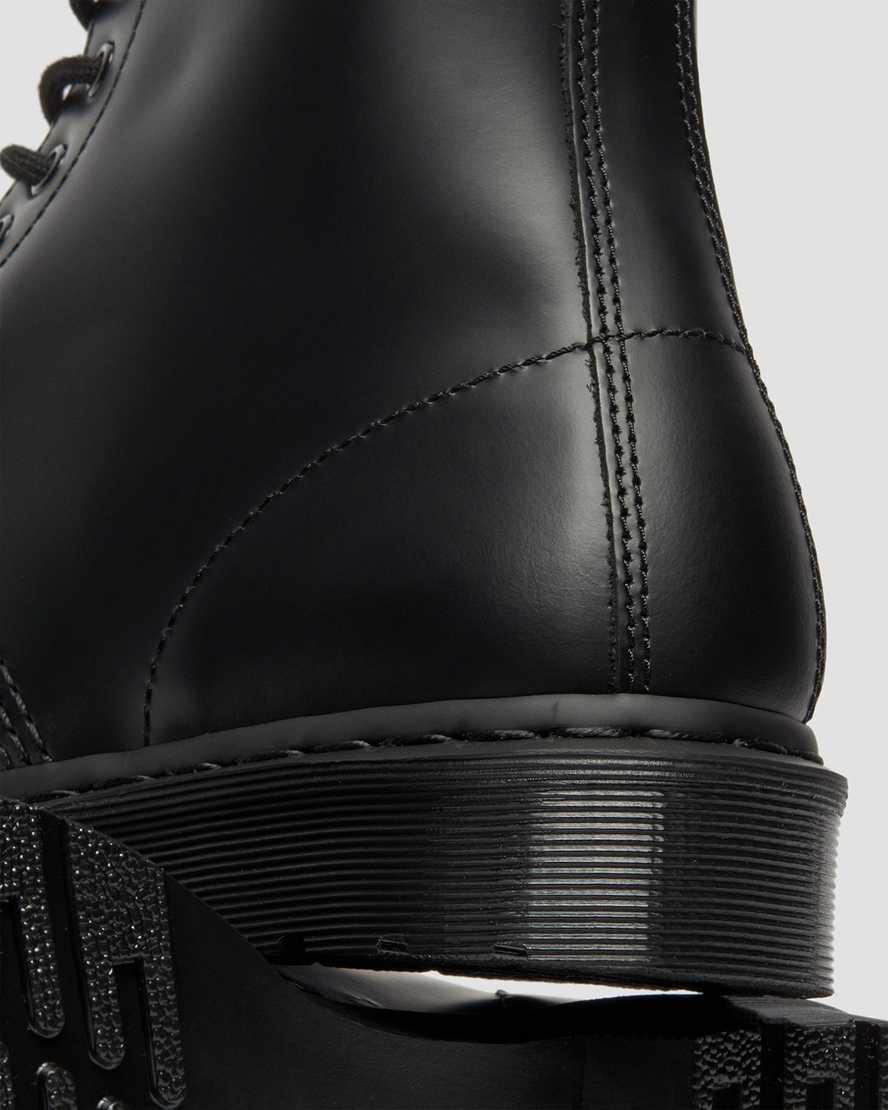 schwarze dr. martens 1460 mono smooth damen-schnürstiefel
