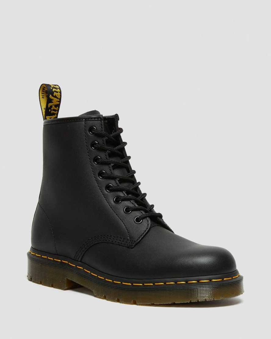 schwarze dr. martens 1460 rutschfeste schnürstiefel für damen