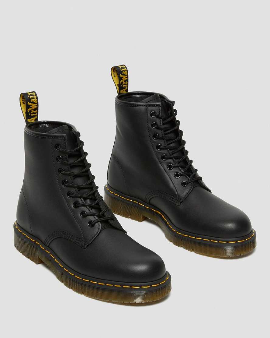 schwarze dr. martens 1460 rutschfeste schnürstiefel für damen