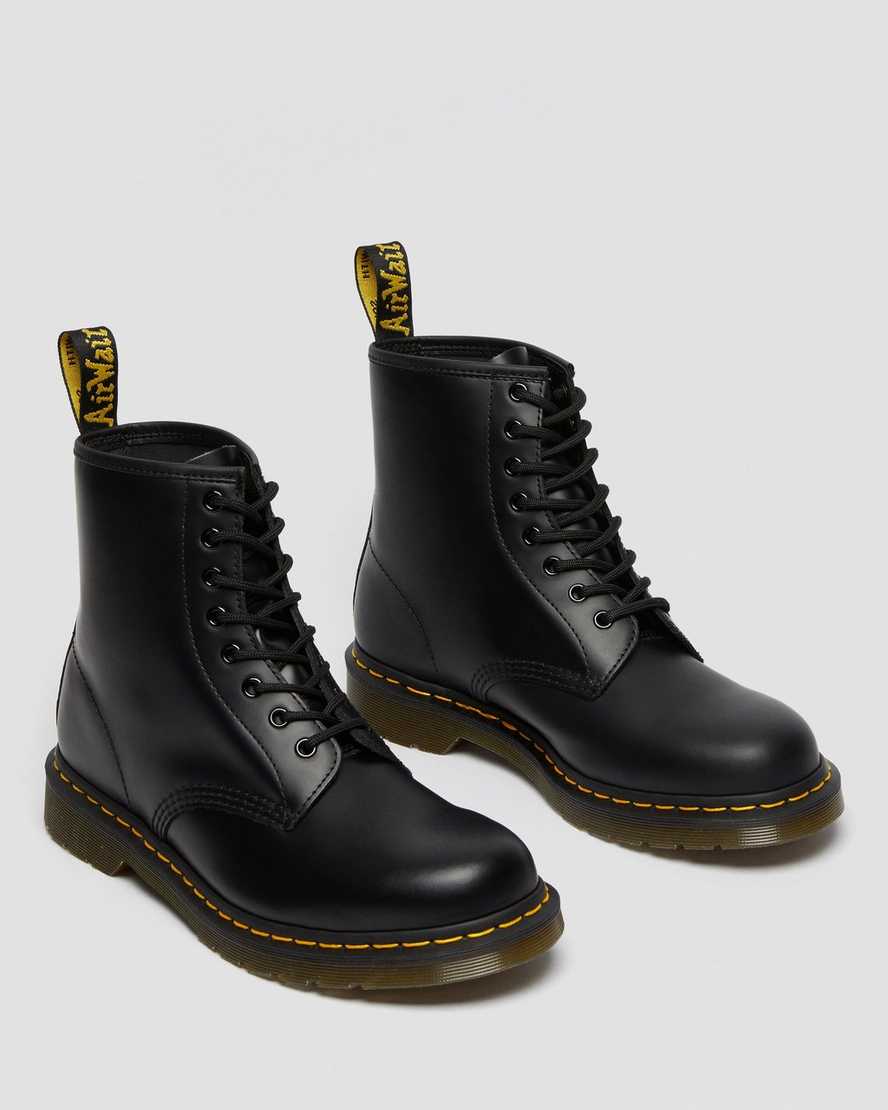 schwarze dr. martens 1460 smooth damen-schnürstiefel