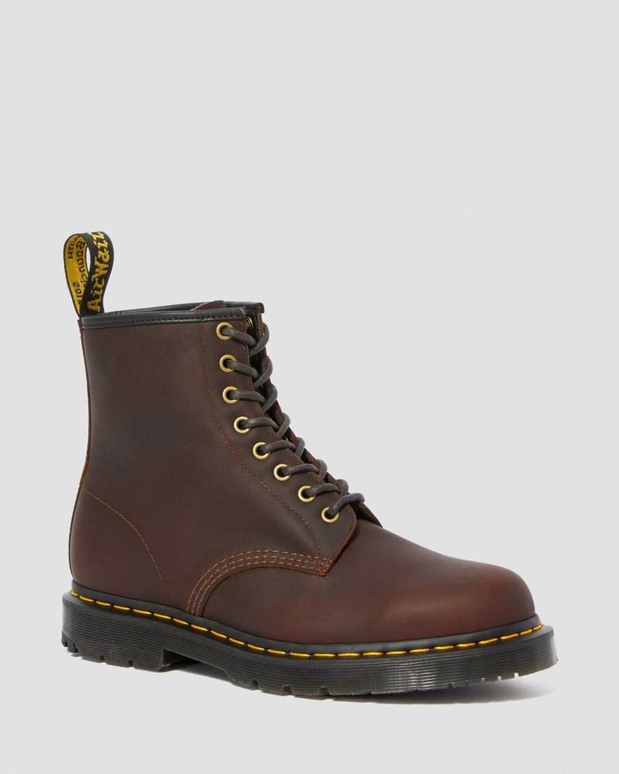 dunkelbraune dr. martens 1460 dm wintergrip damen-schnürstiefel