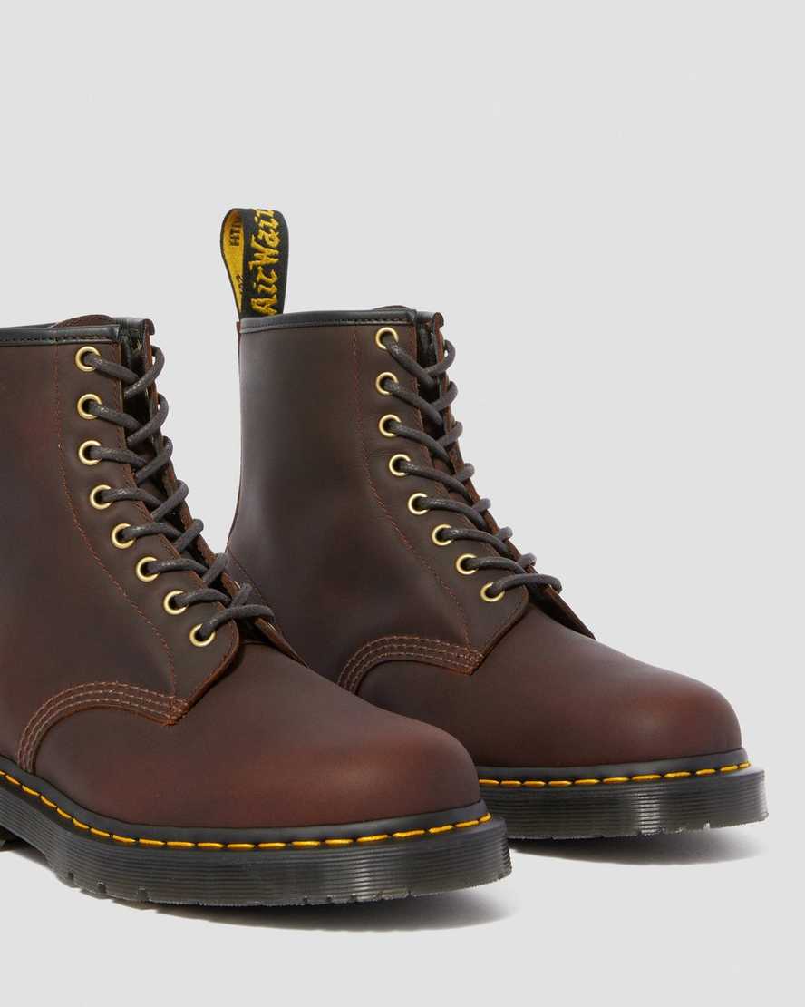 dunkelbraune dr. martens 1460 dm wintergrip damen-schnürstiefel