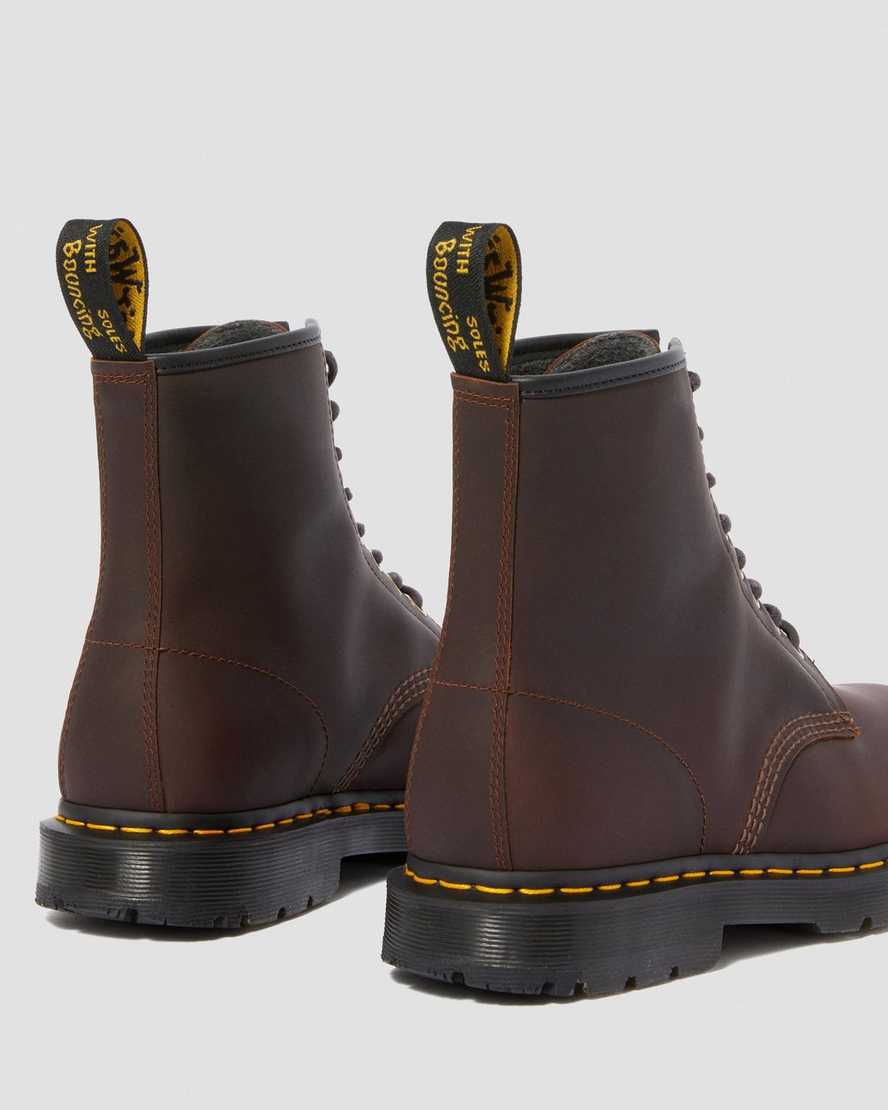 dunkelbraune dr. martens 1460 dm wintergrip damen-schnürstiefel