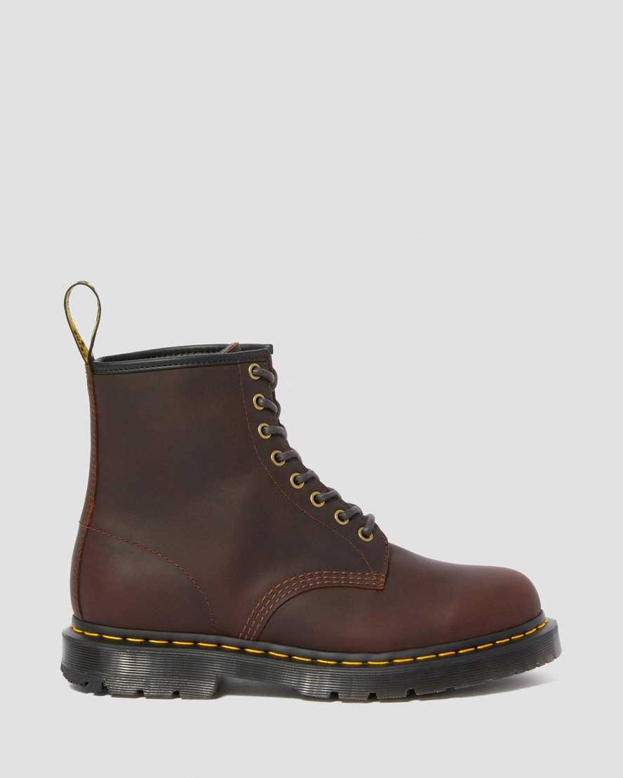 dunkelbraune dr. martens 1460 dm wintergrip damen-schnürstiefel
