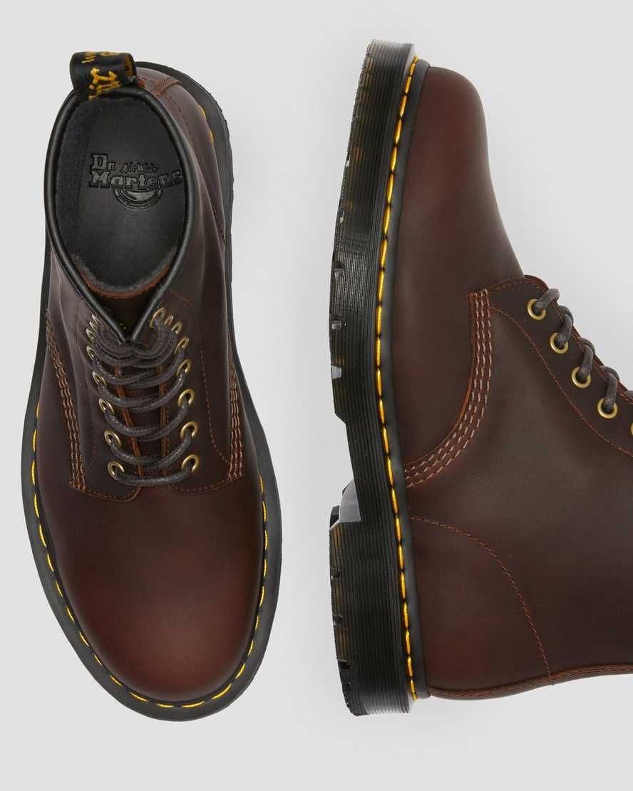 dunkelbraune dr. martens 1460 dm wintergrip damen-schnürstiefel