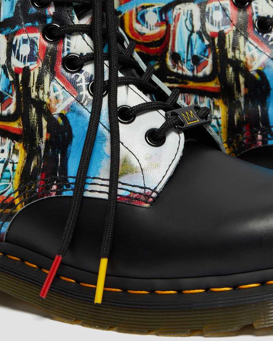 schwarze dr. martens 1460 basquiat damen-schnürstiefel