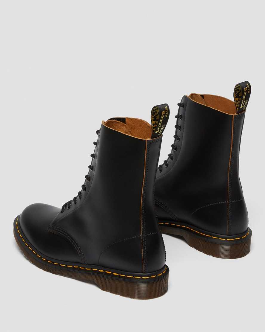 schwarze dr. martens 1490 vintage damenstiefel hergestellt in england mittelhoch