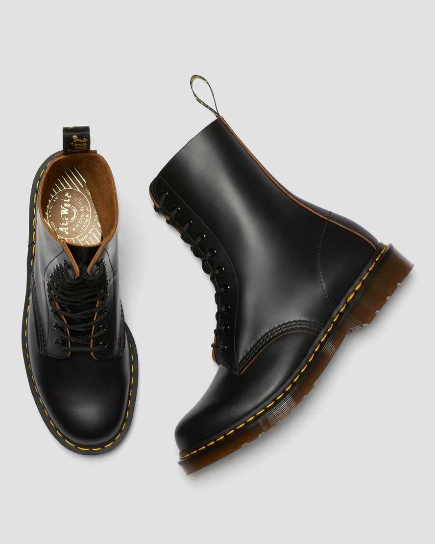 schwarze dr. martens 1490 vintage damenstiefel hergestellt in england mittelhoch