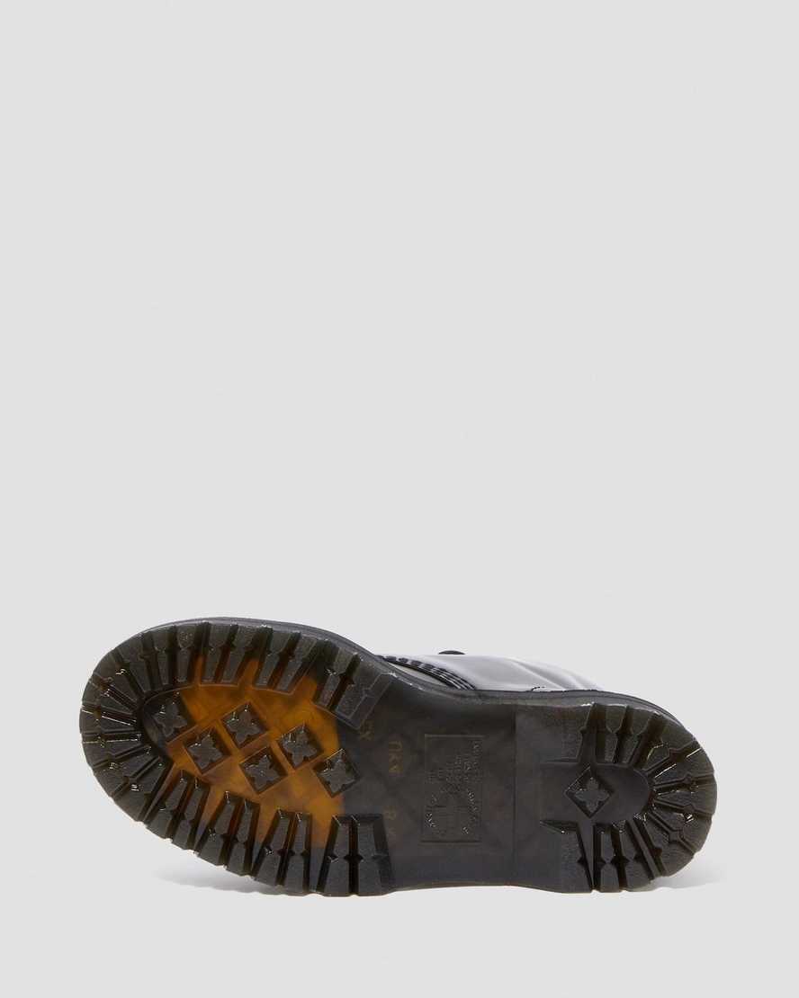 schwarze dr. martens molly damen-plateaustiefel