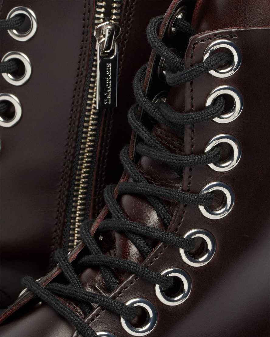 burgunderrote dr. martens jadon max damen-plateaustiefel