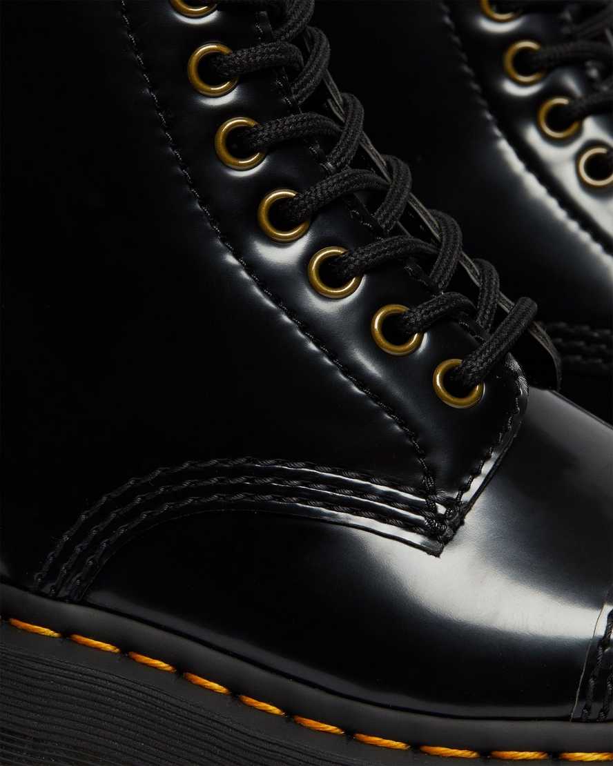 schwarze dr. martens sinclair damen-plateaustiefel