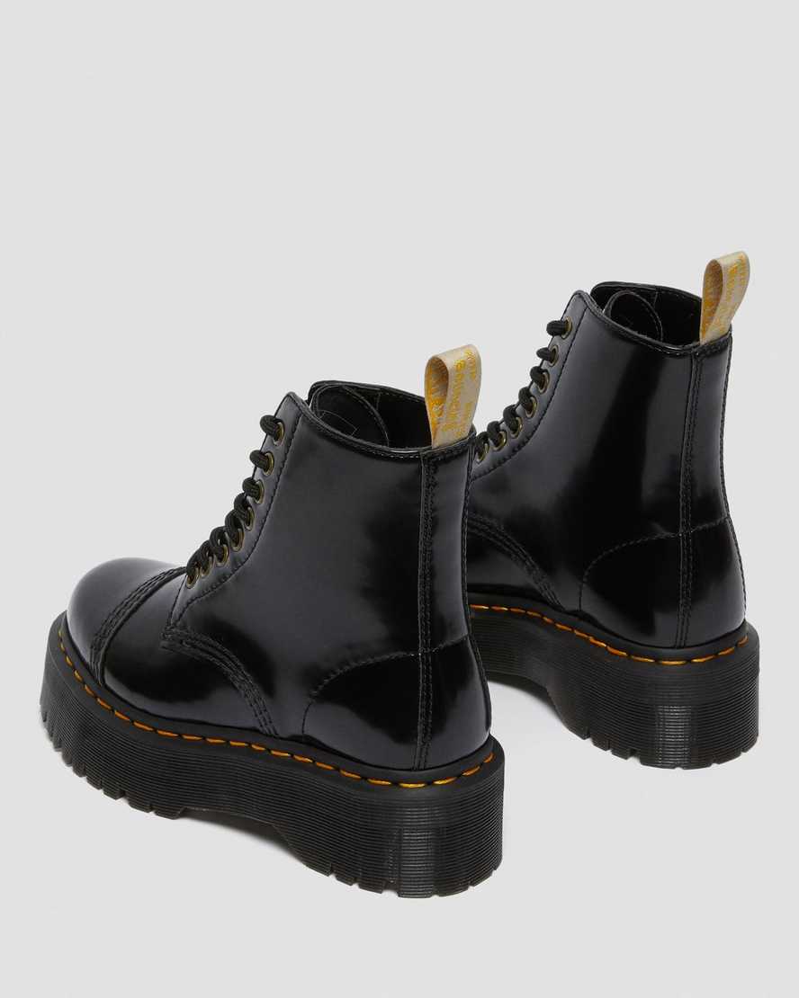schwarze dr. martens sinclair damen-plateaustiefel